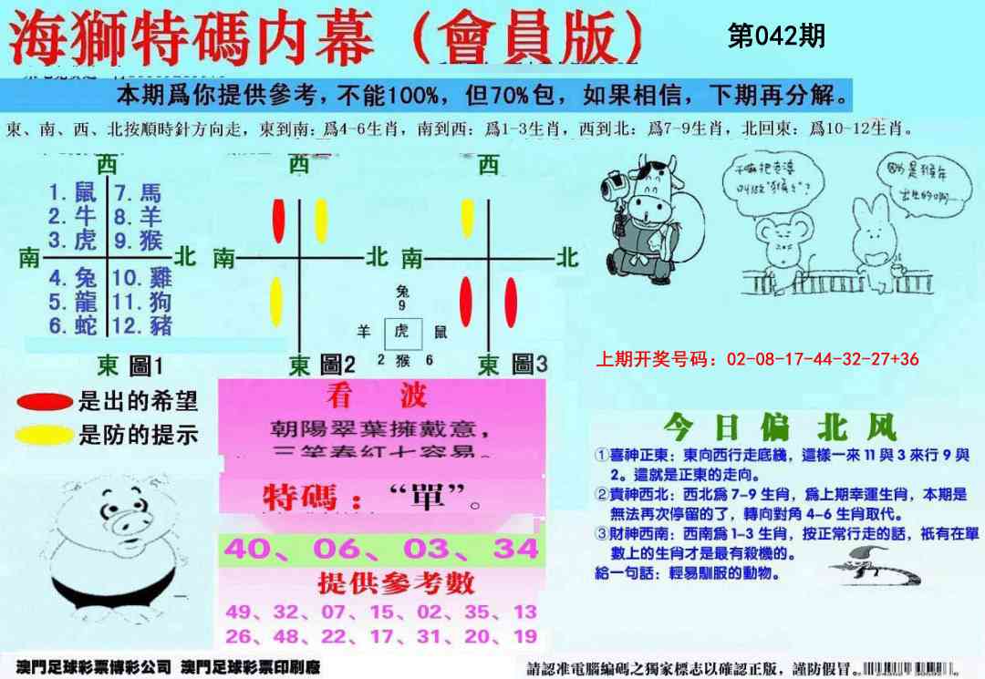042期另版海狮特码内幕报[图]