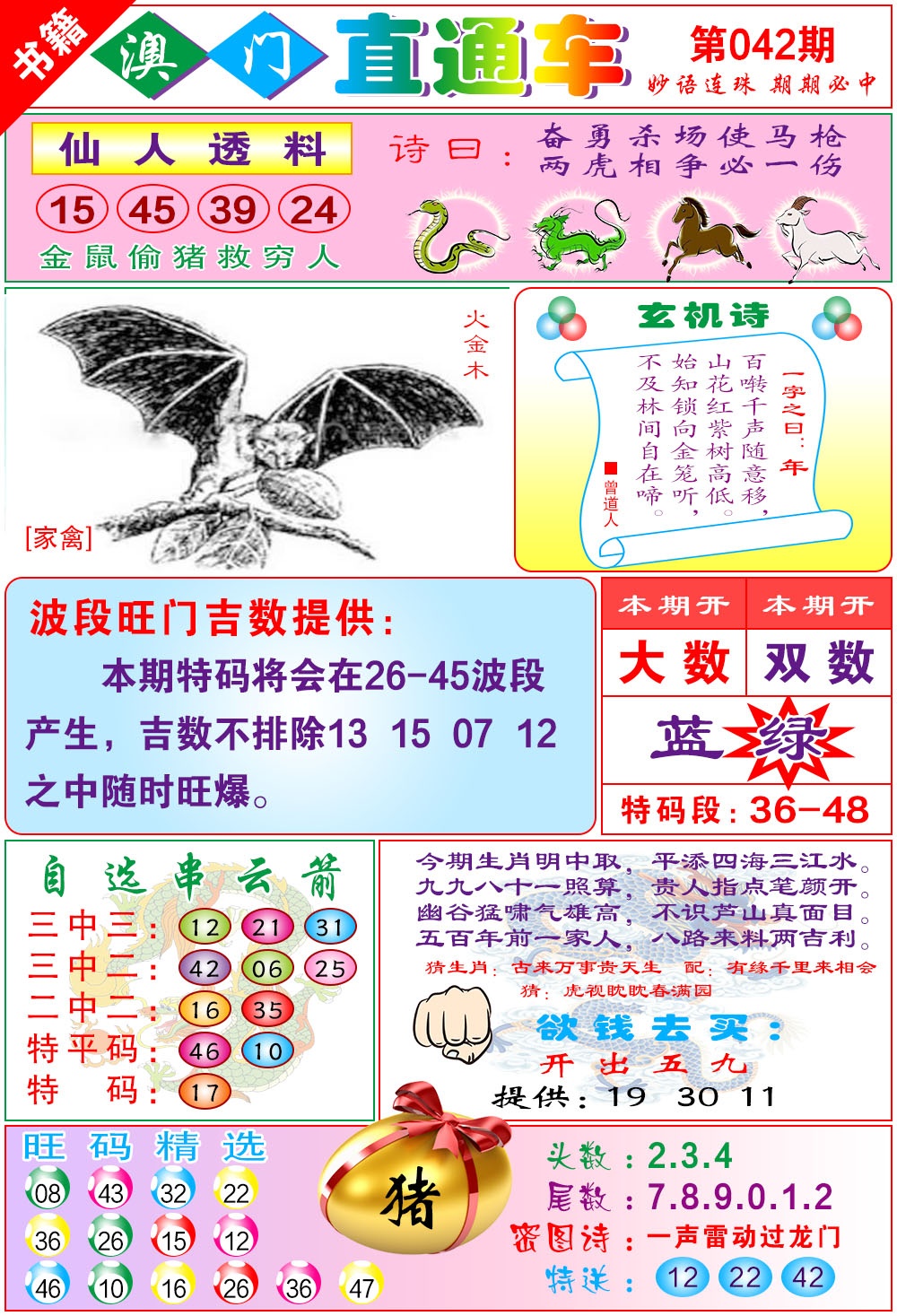 042期白姐直通车[图]