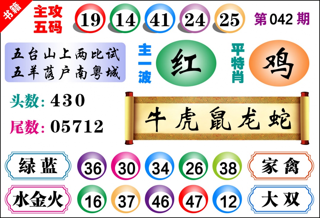 042期澳门主攻五码[图]