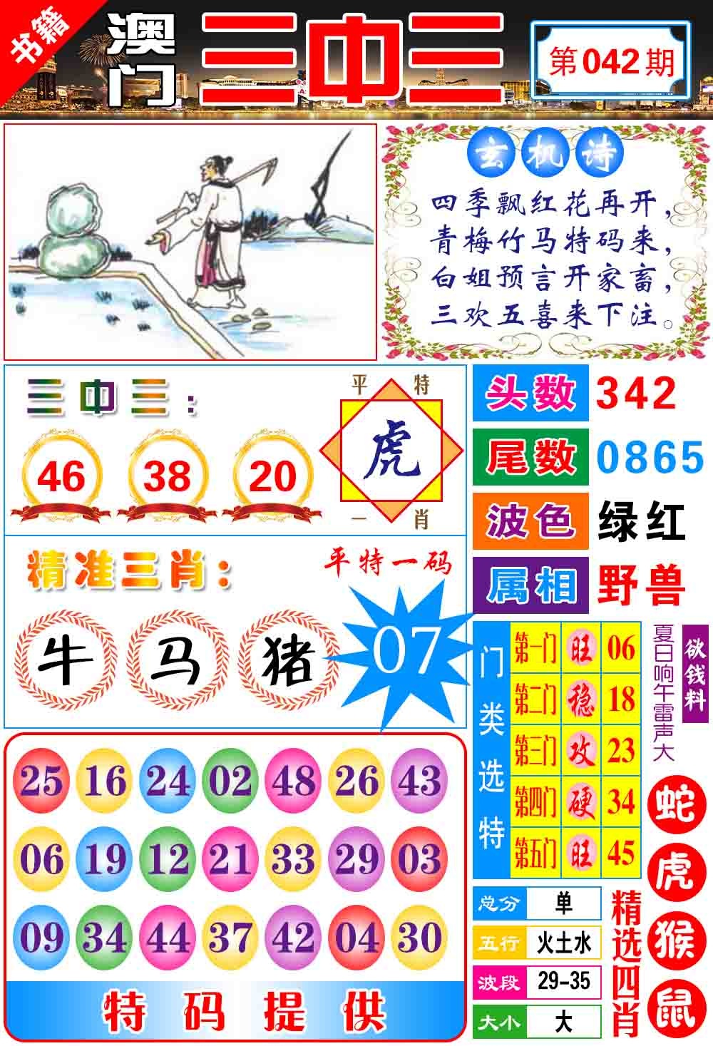 042期澳门宝典三中三[图]