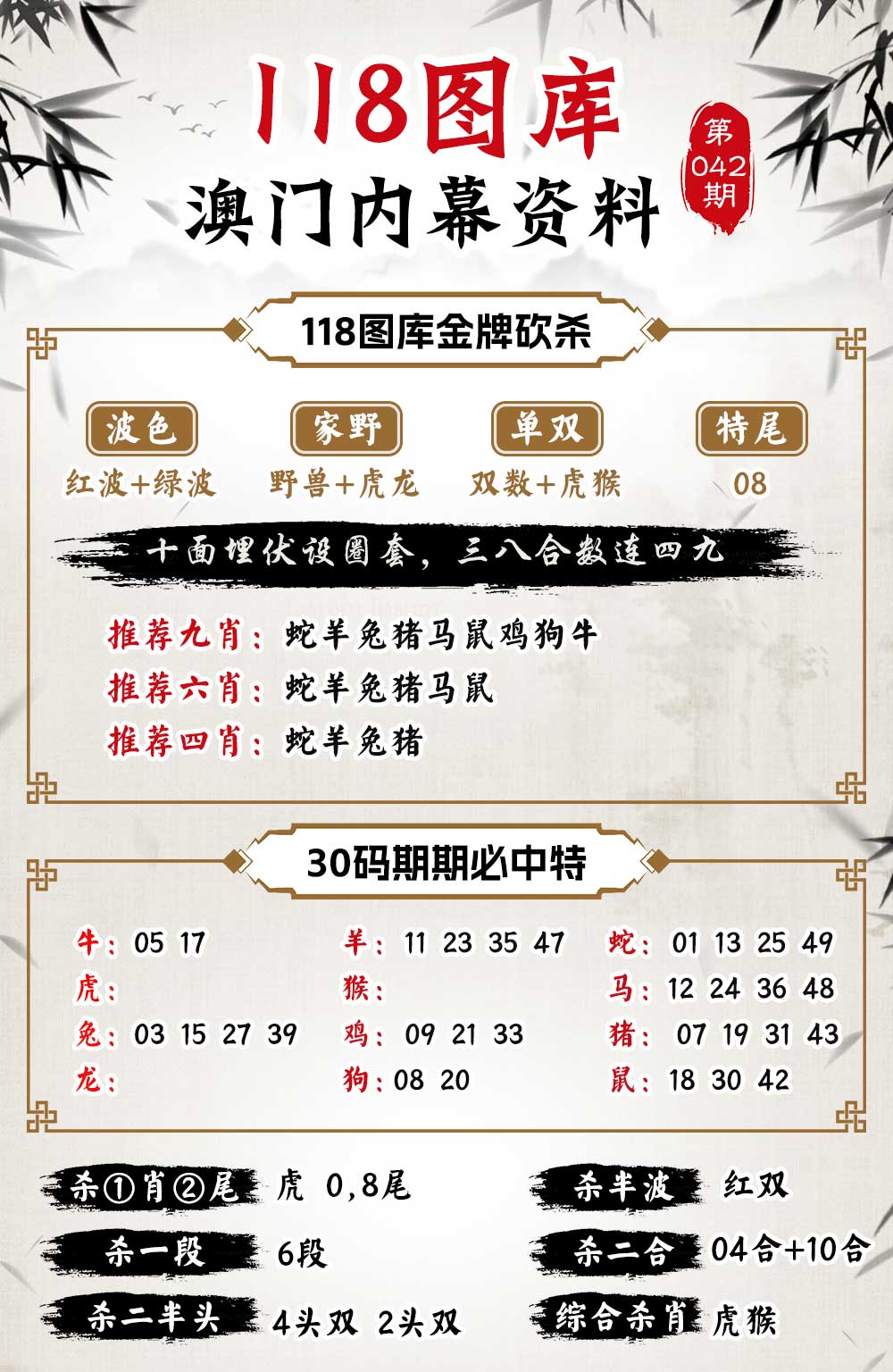 042期118内幕资料[图]